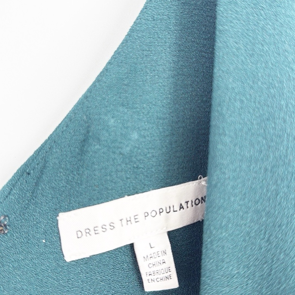 Dress the Population Lyla Dress Midi Dress Body Con Pine Green size large - Picture 14 of 16